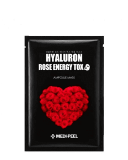 MEDI-PEEL Mască-fiolă de întinerire din țesătură Hyaluron Rose Energy Tox, 1 buc