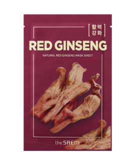 the SAEM Mască din țesătură pentru față Natural Red Ginseng, 1 buc